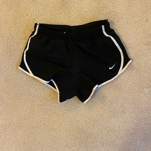 Black Nike running shorts